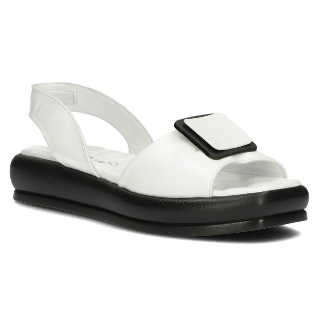 Bílé kožené sandály Filippo DS3902/22 WH