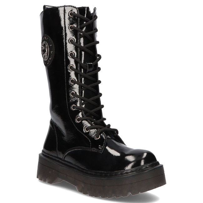 Kožené vysoké boty Filippo GL504/21 BK černé