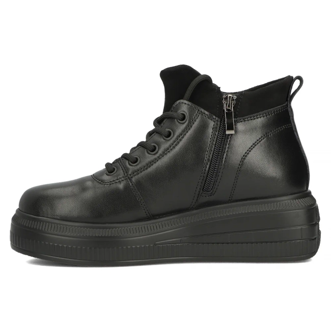 Černé kožené kotníkové boty Filippo DBT6506/24 BK