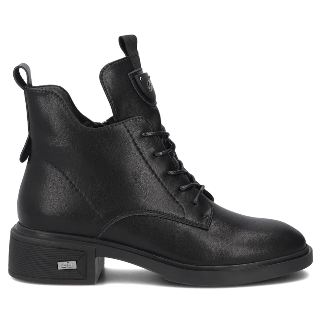 Černé kožené kotníkové boty Filippo DBT7952/26 BK