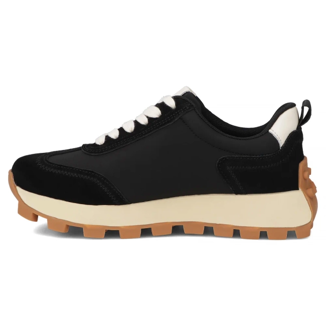 Černé kožené sneakersy Filippo DP6743/25 BK