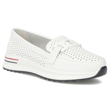Bílé kožené polobotky Filippo DP4400/26 WH