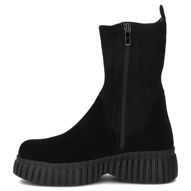 Černě kožené kotníkové boty Filippo DBT7163/25 BK SU