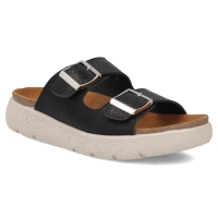 Černé kožené pantofle Filippo DK7925/26 BK