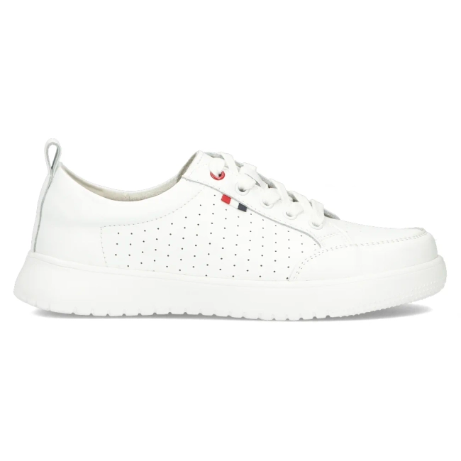 Bílé kožené polobotky Filippo DP6127/24 WH