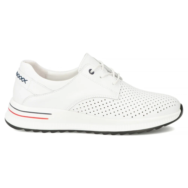Bílé kožené polobotky Filippo DP6022/26 WH