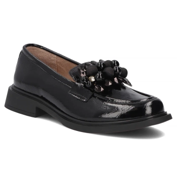 Černé kožené mokasíny Filippo DP8279/26 BK L