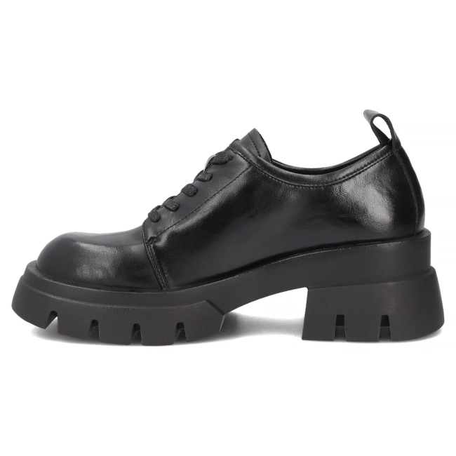 Černé kožené polobotky Filippo DP8156/26 BK