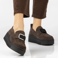 Hnědé kožené polobotky Filippo DP8269/26 D BR