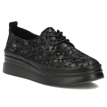 Černé kožené polobotky Filippo DP7960/26 BK FL