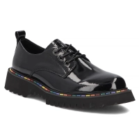 Černé kožené polobotky Filippo DP8341/26 BK L