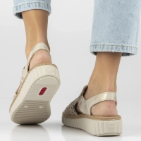 Béžové sandály Rieker 69276-60