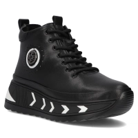 Černě kožené boty Filippo DBT4214/24 BK WH