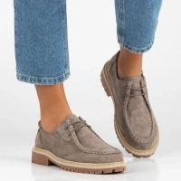 Taupe kožené polobotky Filippo DP7497/26 TP