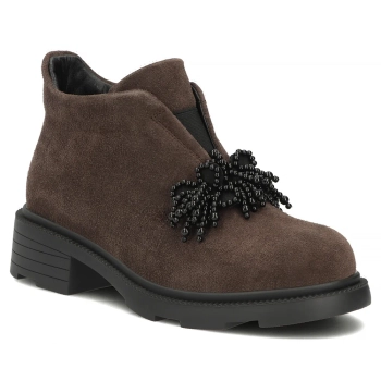 Hnědé kožené kotníkové boty Filippo DBT6370/26 D BR