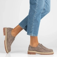 Taupe kožené polobotky Filippo DP7497/26 TP