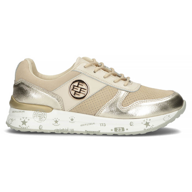 Béžové kožené sneakersy Filippo DP3542/22 BE