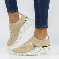 Béžové kožené sneakersy Filippo DP3550/22 BE