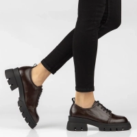 Tmavě hnědé kožené tenisky Filippo DP8156/26 D BR