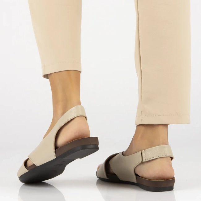 Taupe kožené sandály Filippo 40407