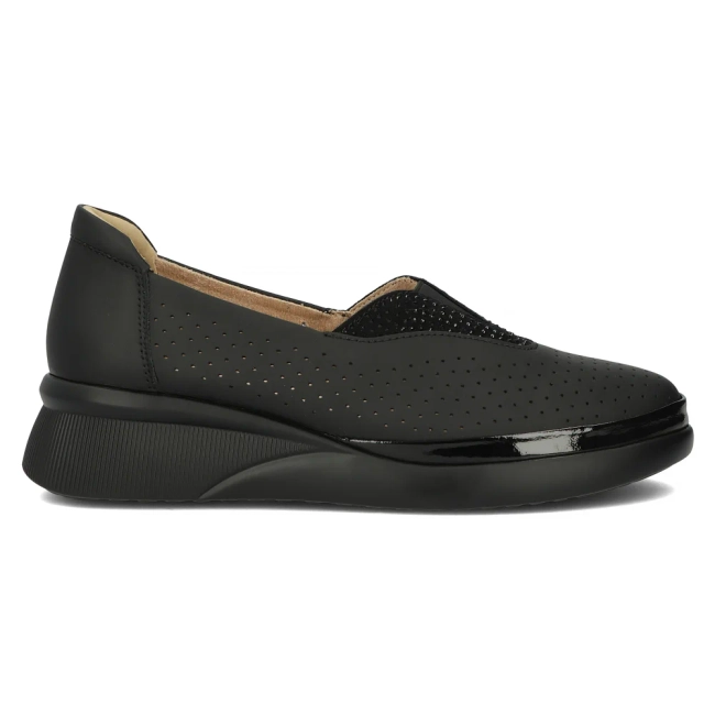 Černé kožené polobotky Filippo DP6208/24 BK