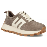 Taupe kožené tenisky Filippo DP6743/26 TP