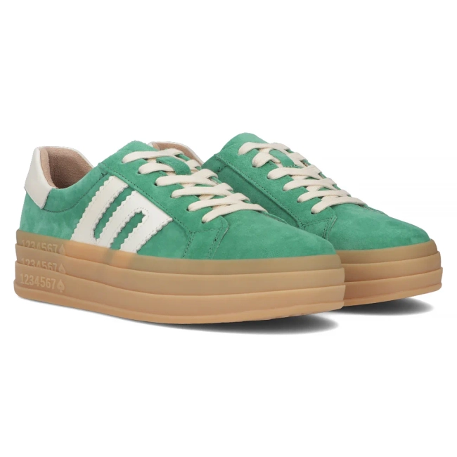 Zelené kožené sneakersy Filippo DP6744/25 GE
