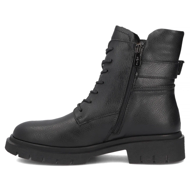 Černě kožené kotníkové boty Filippo DBT8018/26 BK