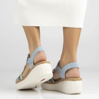 Růžové sandály Rieker 69172-91 multicolor