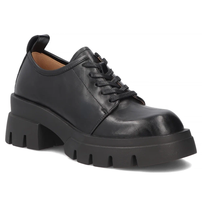 Černé kožené polobotky Filippo DP8156/26 BK