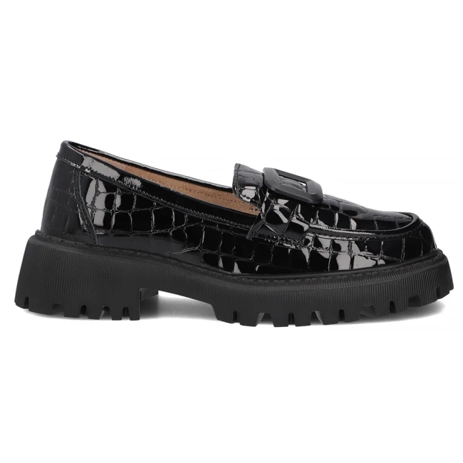 Černé kožené polobotky Filippo DP8328/26 BK