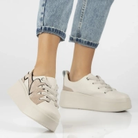 Béžové kožené sneakersy Filippo DP6684/25 BE