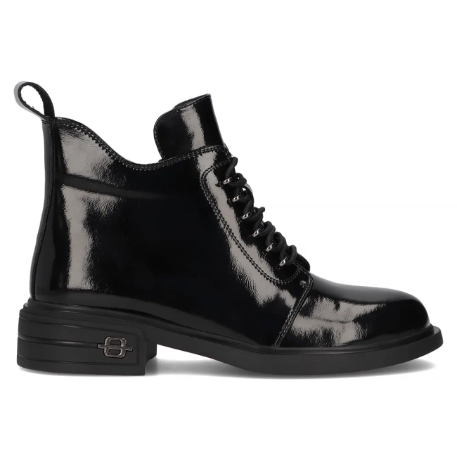 Černě kožené boty Filippo DBT6318/24 BK