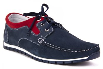 Mokasíny Filippo 1973 Navy + Red