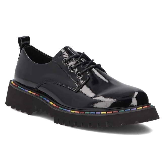 Černé kožené polobotky Filippo DP8341/26 BK L