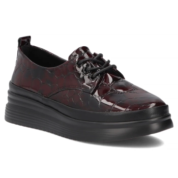 Bordové kožené polobotky Filippo DP7960/26 BG