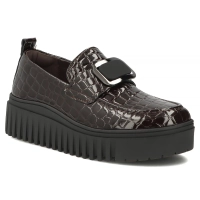 Hnědé kožené polobotky Filippo DP8269/26 BR CR