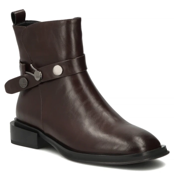 Hnědé kožené kotníkové boty Filippo DBT8152/26 D BR