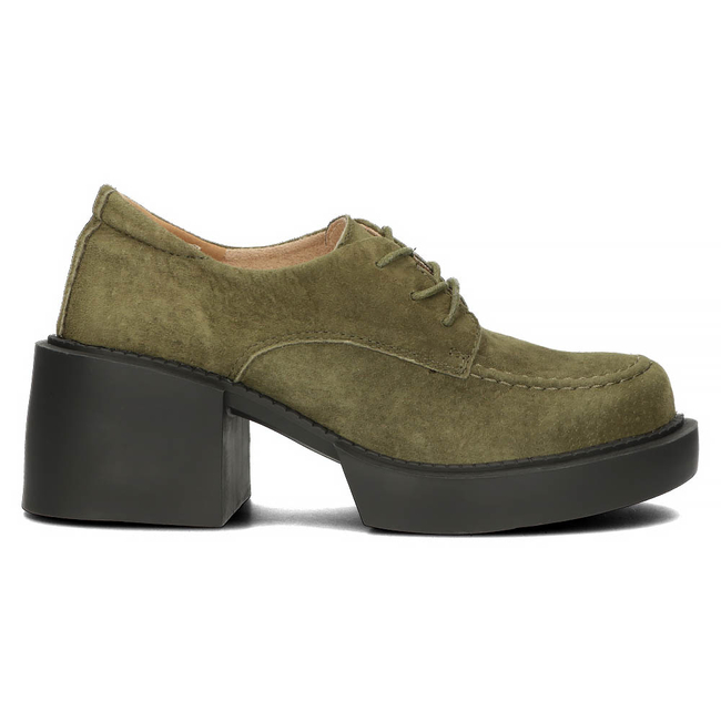 Khaki kožené polobotky Filippo DP4919/23 KH