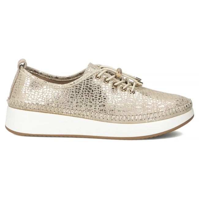 Zlaté kožené tenisky Filippo DP7535/26 GO