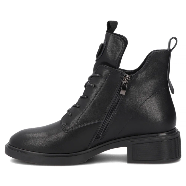 Černé kožené kotníkové boty Filippo DBT7952/26 BK