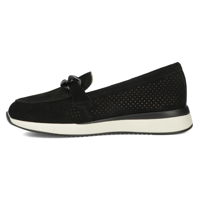 Černé kožené polobotky Filippo DP6137/24 BK