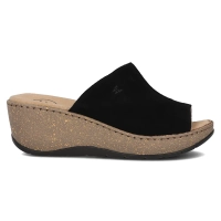 Černé kožené pantofle Filippo DK6251/24 BK