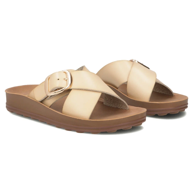 Béžové pantofle Filippo DK6891/26 BE