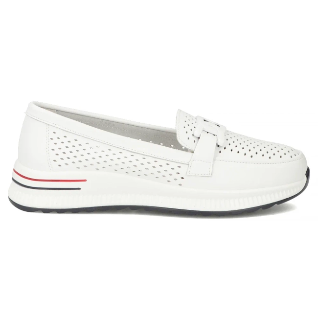 Bílé kožené polobotky Filippo DP4400/26 WH