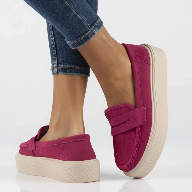 Fuchsia kožené polobotky FilippoDP6152/24 FH