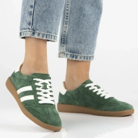 Zelené kožené sneakersy Filippo DP6741/25 GE