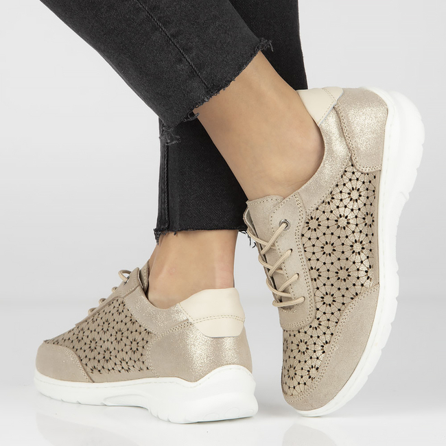 Zlaté kožené sneakersy Filippo DP4519/23 GO