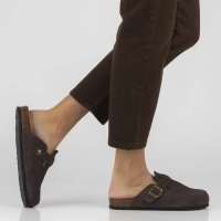 Hnědé kožené pantofle Filippo DK7918/26 D BR