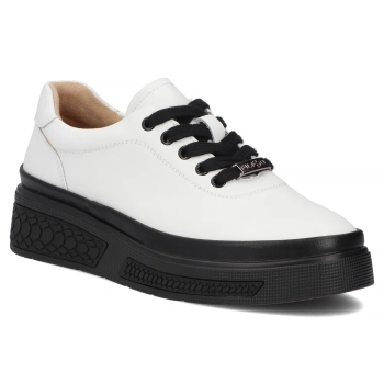 Bílé kožené polobotky Filippo DP8326/26 WH